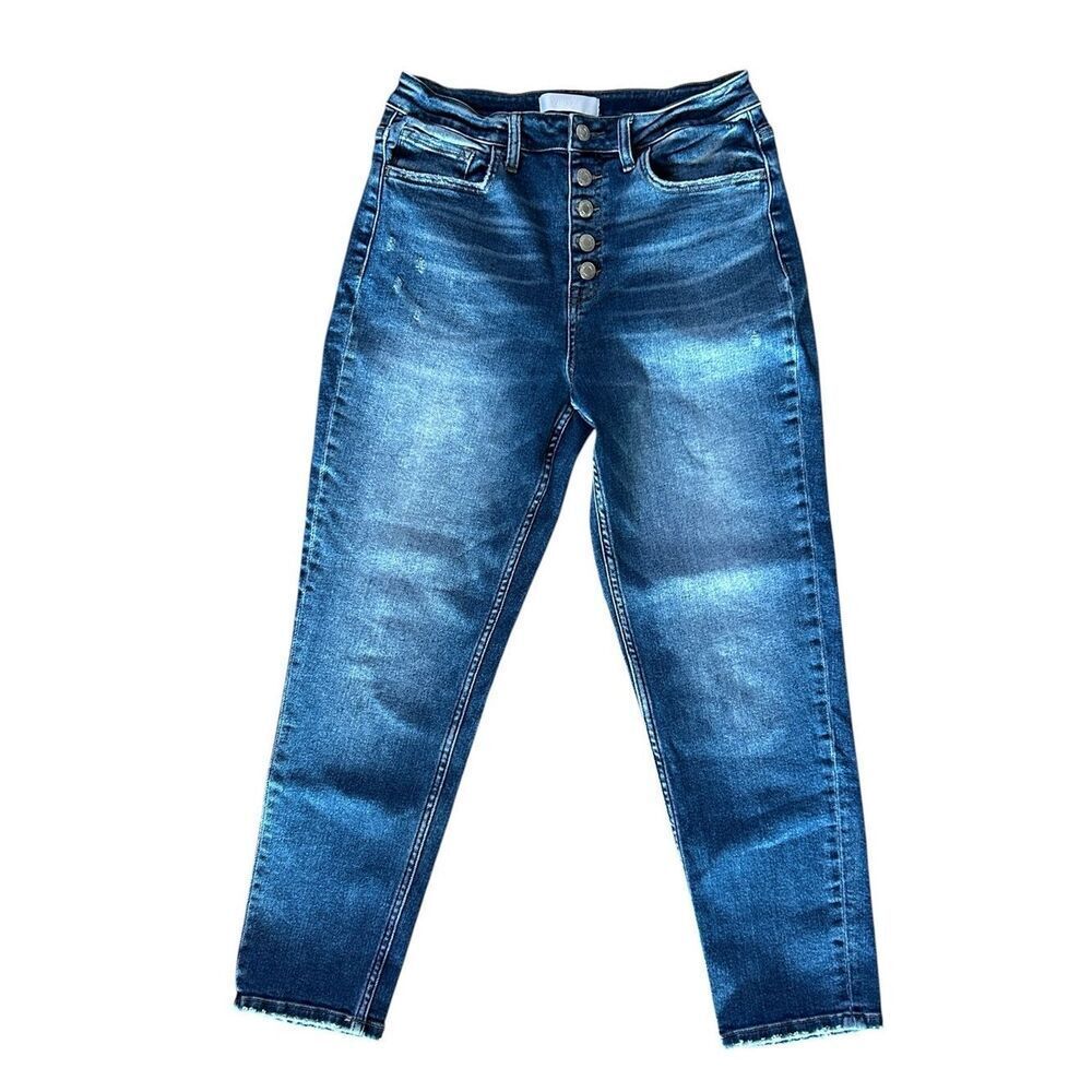 Vervet High-Rise Button-Fly Ankle Jeans